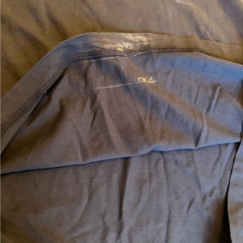 NWT J Crew Men’s Broken In Short Sleeve Tee Black L - Deodorant Marks Needs Wash